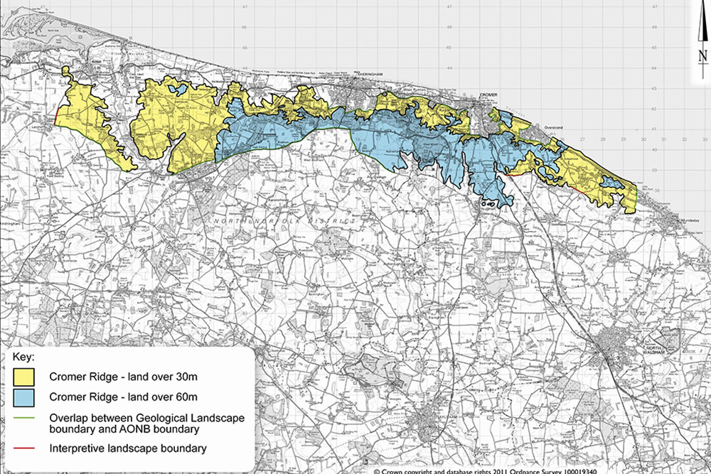 Cromer Ridge map